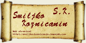 Smiljko Kozničanin vizit kartica